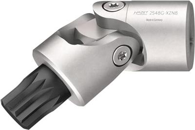HAZET Scharnierend dopsleutelbit 2548G-XZN8 · 1/4 inch (6,3 mm) vierkant hol · Binnenveeltandprofiel XZN · SW M8 HAZET Scharnierend dopsleutelbit 2548G-XZN8 · 1/4 inch (6,3 mm) vierkant hol · Binnenveeltandprofiel XZN · SW M8