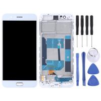 TFT-materialen LCD-scherm en digitizer volledige assemblage met frame voor OPPO R11 (wit) - thumbnail