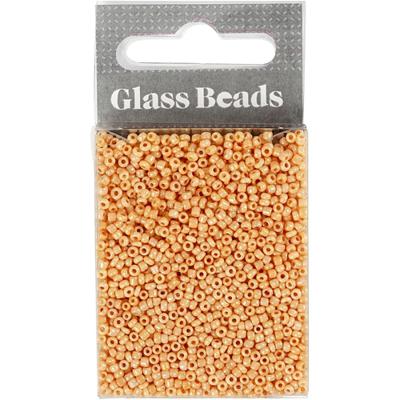 Creativ Company Rocailles, d 1,7 mm, afm 15/0, gatgrootte 0,5-0,8 mm, light peach, 25 gr/ 1 doos