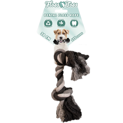 Floss Toss Dental Rope 2 Knot - 30 cm
