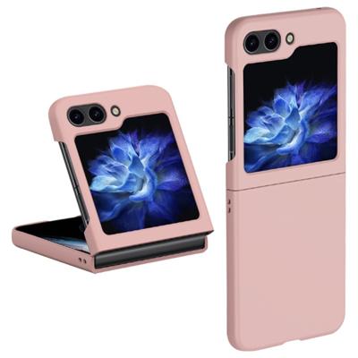 Lunso - Samsung Galaxy Z Flip5 - Backcover hoes - Lichtroze Lunso - Samsung Galaxy Z Flip5 - Backcover hoes - Lichtroze