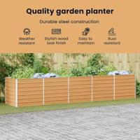 Verhoogde plantenbak Licht Bruin 400 x 80 x 77 cm - thumbnail