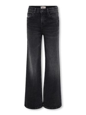 Kids ONLY winter jeansbroek meisjes - zwart - KogJuicy - wide leg fit