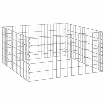 VidaXL Vierkante composter 100 x 100 x 50 cm ijzer
