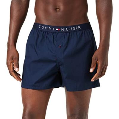Tommy Hilfiger Wijde Heren Boxershorts - Classic - 100% katoenen donkerblauwe losse boxershorts