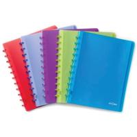 Atoma showalbum, ft A4, PP transparant, 20 tassen, geassorteerde kleuren - thumbnail