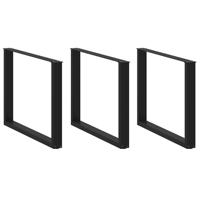 Bartafelpoten 2 st U-vormig 40x(100-101) cm staal zwart - thumbnail