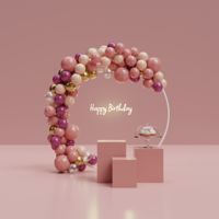 Ballonnenboog (Rood-Goud) - thumbnail