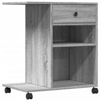 VidaXL Printerkastje met wielen 60x40x68,5 cm grijs sonoma eikenkleur - thumbnail