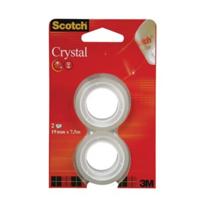 Scotch Plakband Crystal ft 19 mm x 7,5 m, blister met 2 rolletjes - thumbnail
