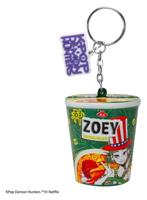KPop Demon Hunters Squishy Keychain Zoey Hamburger Noodles - thumbnail