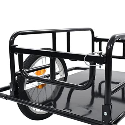 VidaXL Fietstrailer 130x73x48,5 cm staal zwart
