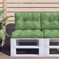 VidaXL Palletkussen bladpatroon 50x40x12 cm stof - thumbnail