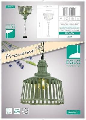 Eglo HanglampWraxall 1 zwart met zilvergrijs - 33025