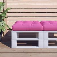 VidaXL Palletkussen 60x60x12 cm stof roze - thumbnail