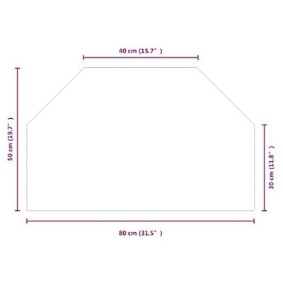 VidaXL Glasplaat openhaard zeshoekig 80x50 cm