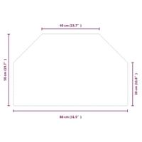 VidaXL Glasplaat openhaard zeshoekig 80x50 cm - thumbnail