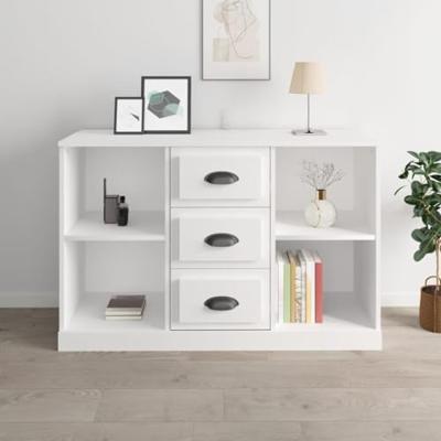 Dressoir 104,5x35,5x67,5 cm bewerkt hout wit