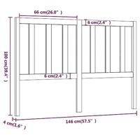 Hoofdbord 146x4x100 cm massief grenenhout - thumbnail