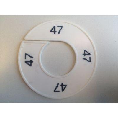 Maatring wit/zwart 47