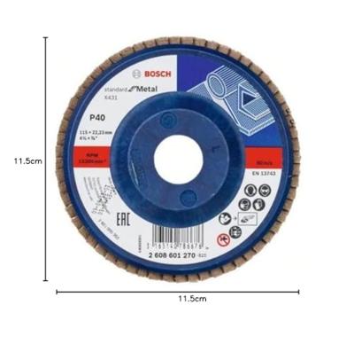 Bosch Accessoires Lamellenschuurschijf 115 mm, K40 Std Metal - 2608603652