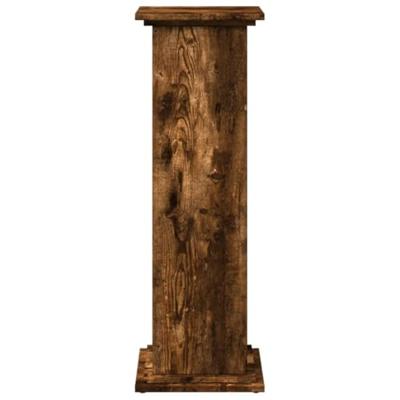 Sokkel met opbergruimte 31x30x90 cm bewerkt hout gerookt eiken - thumbnail