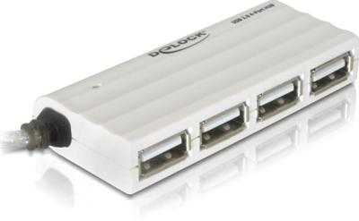 Delock 87445 USB 2.0-hub 4 poorten Wit
