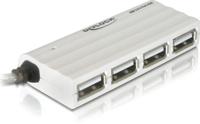Delock 87445 USB 2.0-hub 4 poorten Wit - thumbnail