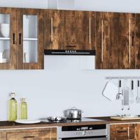 Keukenwandkast Porto bewerkt hout gerookt eikenkleurig - thumbnail