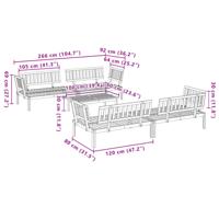 5-delige Loungeset pallet massief acaciahout - thumbnail