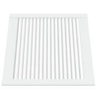 Kastdeuren met lamellen 4 st 61,5x59,4 cm grenenhout wit - thumbnail