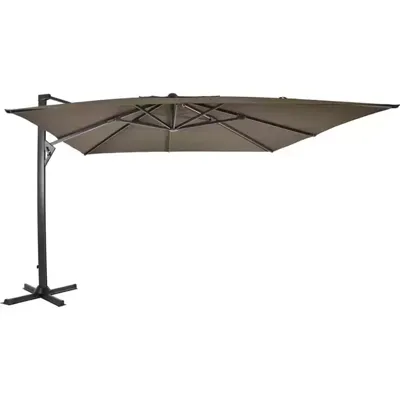 Zweefparasol Taurus Rechthoek 300x400cm - Taupe