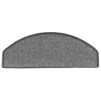 VidaXL Trapmatten 15 st 65x24x4 cm donkergrijs halfrond groot