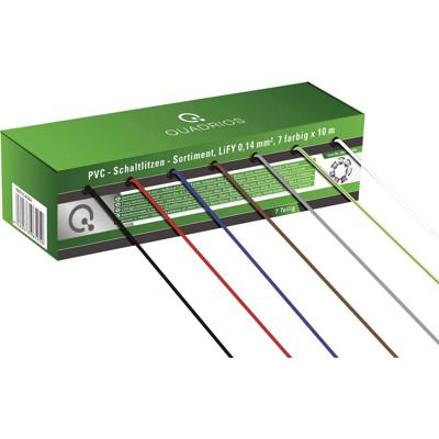 Quadrios 19011CA084 Draad LiFY 1 x 0.14 mm² Blauw, Bruin, Grijs, Rood, Zwart, Wit, Geel-groen 70 m Quadrios 19011CA084 Draad LiFY 1 x 0.14 mm² Blauw, Bruin, Grijs, Rood, Zwart, Wit, Geel-groen 70 m