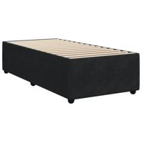 Boxspring met matras fluweel zwart 90x190 cm - thumbnail