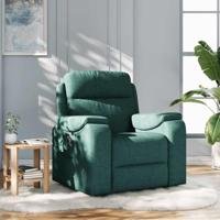 Fauteuil verstelbaar stof donkergroen - thumbnail