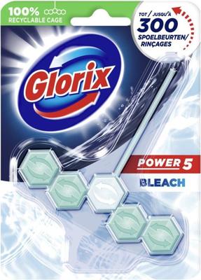Glorix Glorix WC Blok Power 5 Met Bleek - 55 g