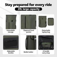 VidaXL Fietstas olijfgroen 31 x 13 x 58 cm polyester - thumbnail