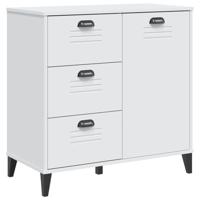 Dressoir VIKEN 80x40x80 cm massief grenenhout wit - thumbnail