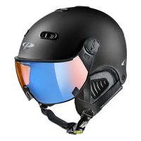 CP Carachillo zwart mat skihelm - meekleurend & polariserend Vizier (4 Keuzes) - thumbnail