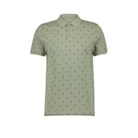HEMA regular fit polo PEARLAND met all over print groen - thumbnail