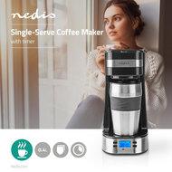 Nedis KACM310FBK Koffiezetapparaat Zwart, Zilver Timerfunctie