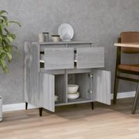 Dressoir 60x30x75 cm bewerkt hout grijs sonoma eikenkleurig - thumbnail
