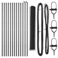 VidaXL Afrasteringspaal grijs 25 x 1,2 m (13 mm gaas) staal - thumbnail