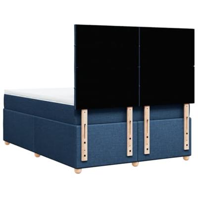 Boxspring met matras stof blauw 160x200 cm