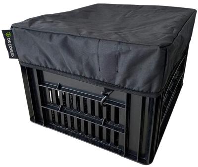 Fietskrathoes DS Covers Crate L voor kratten t/m 40 x 50 cm - zwart