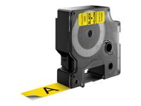 Dymo D1 tape 19 mm, zwart op geel - thumbnail