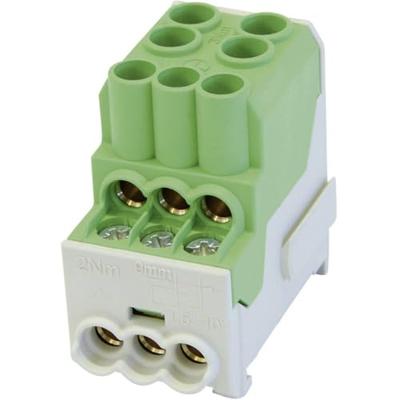 HoraeTec 080010-2-4 Onderverdeelblok Groen, Geel 1-polig HoraeTec 080010-2-4 Onderverdeelblok Groen, Geel 1-polig