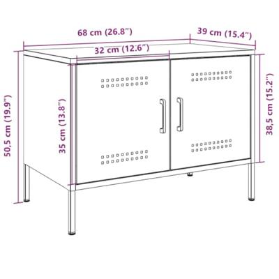 Tv-meubelen 2 st 68x39x50,5 cm staal zwart