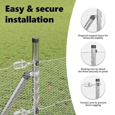 VidaXL Afrasteringspaal zilver 10 x 0,5 m (13 mm gaas) staal VidaXL Afrasteringspaal zilver 10 x 0,5 m (13 mm gaas) staal